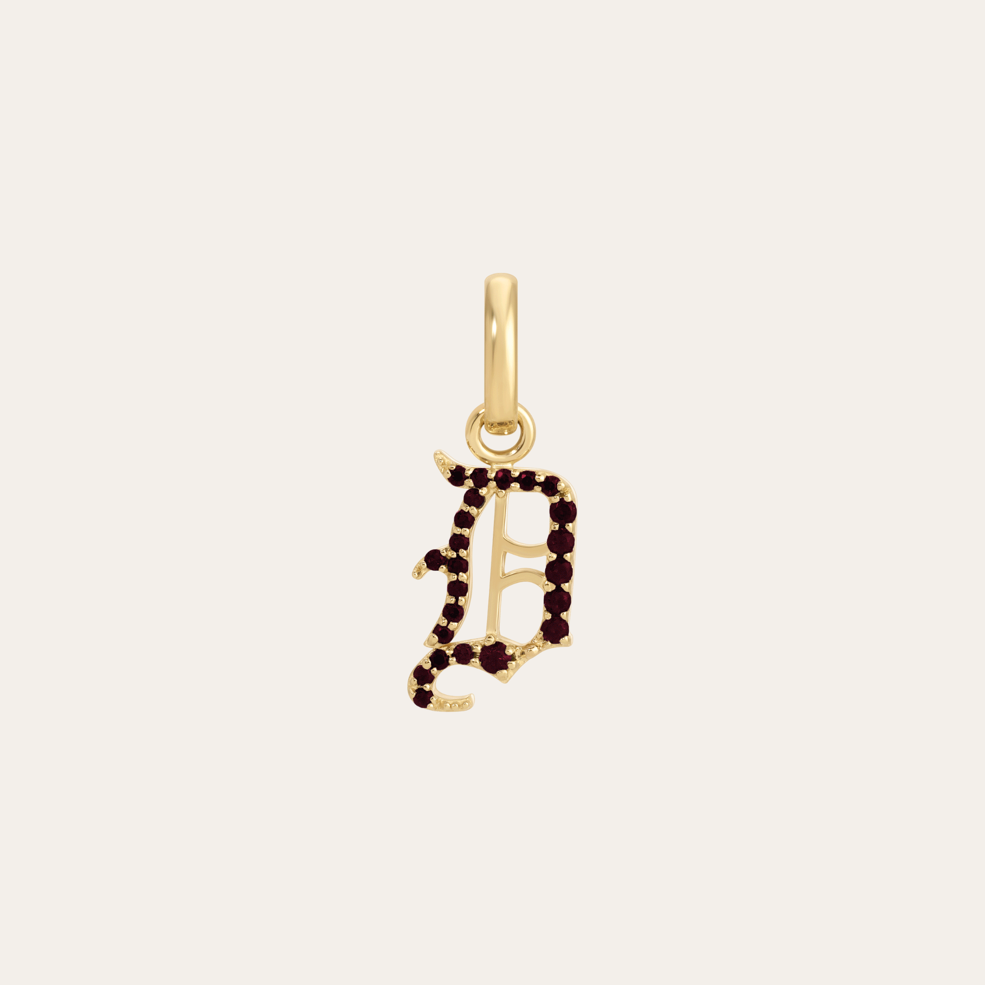 Pave Angel Initial Pendant