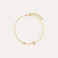 Stellar Diamond Star and Moon Bracelet